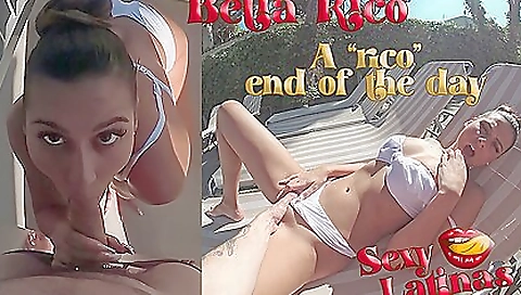 Bella Rico - A Rico End Of The Day - Prologue; Gorgeous Brunette Amateur Blowjob